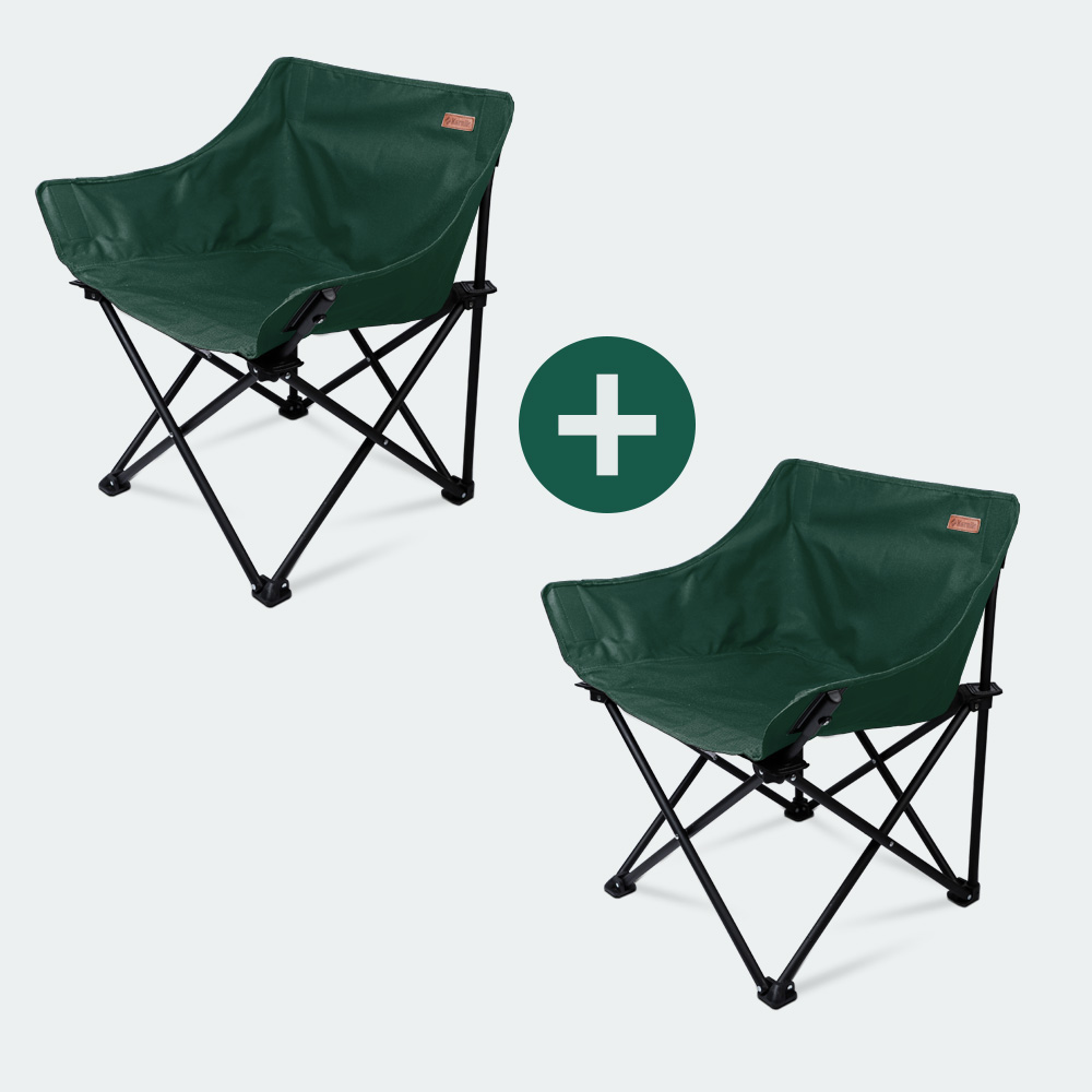[1+1] 카르닉 폴딩 접이식 캠핑의자 (전용보관가방), 카키(2개세트) 43,710원