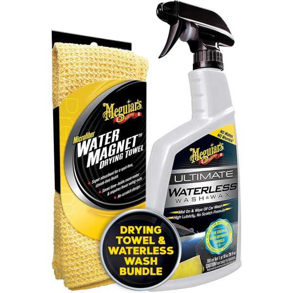Meguiars 자동차 물왁스 코팅제 광택제 메기아의 궁극의 워터리스 워시 앤 왁스 워터 마그넷 극세사 건조 타월 번들 Q1304027 57,800원