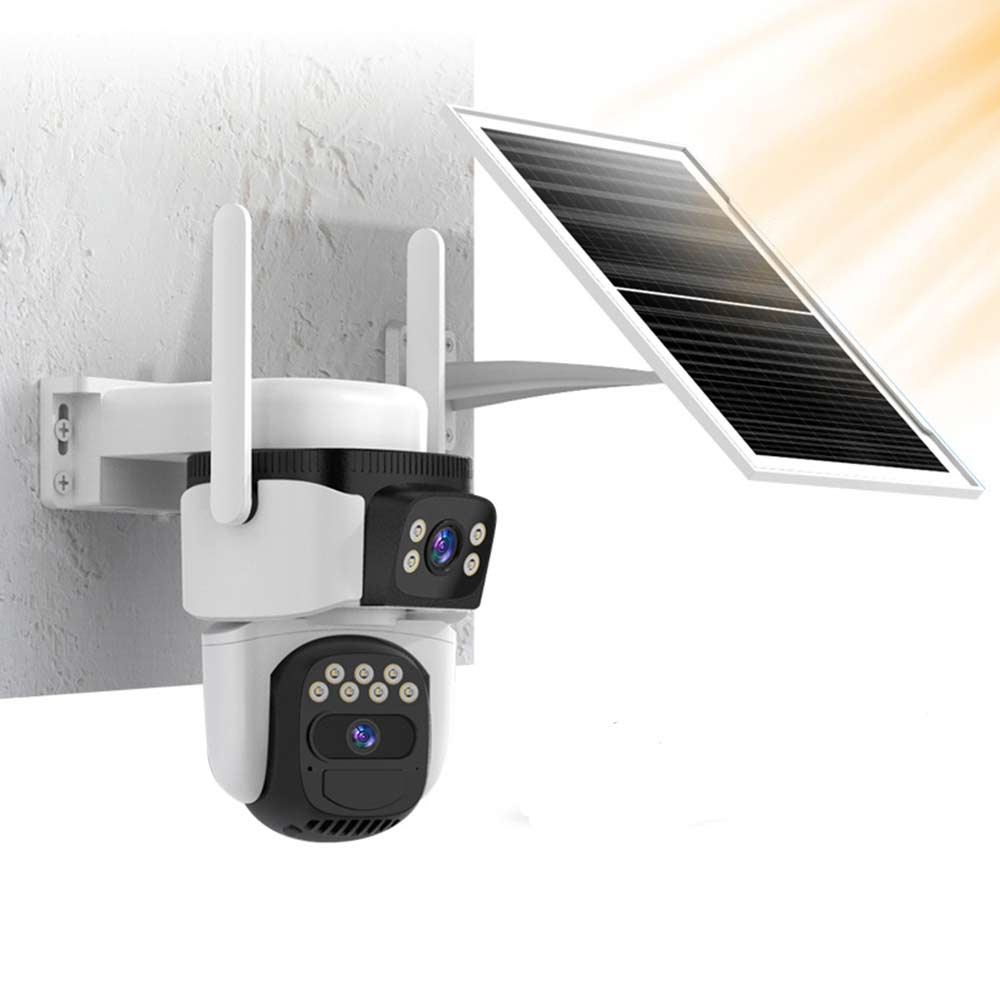 VSTARCAM 태양광패널포함 듀얼렌즈 실외용 가정용 홈CCTV 무선IP카메라 배터리충전식 무료클라우드, 1개 149,000원