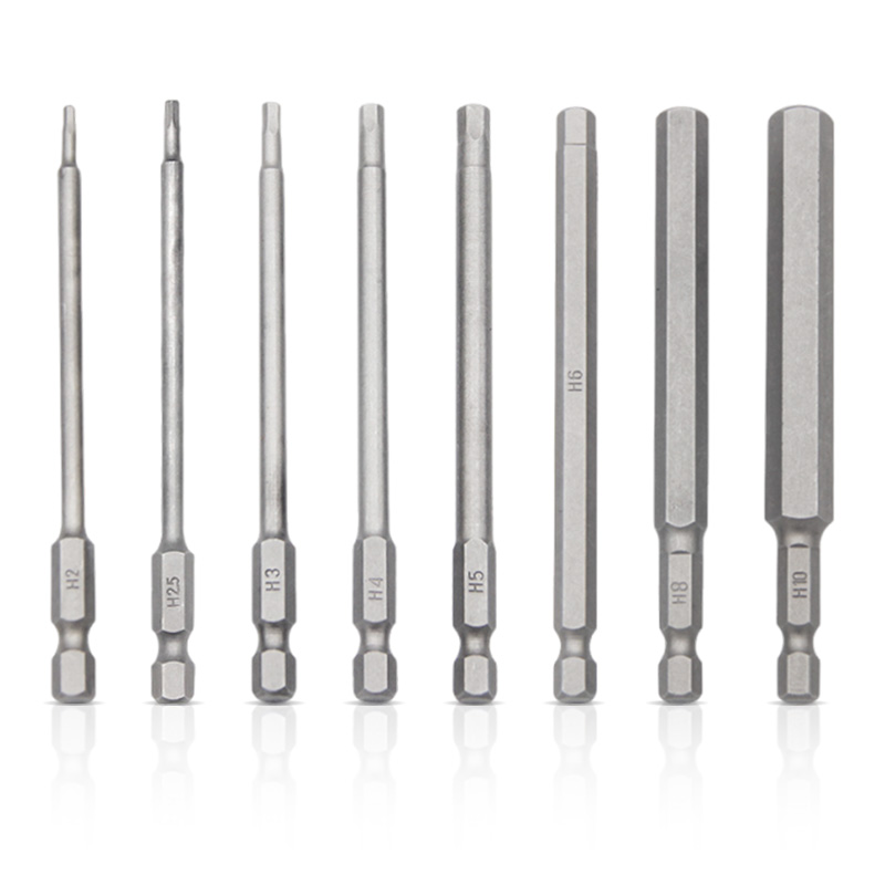 LINJIN 강자성 드라이버 비트 세트 육각 렌치 S2강철 100mm 8개, 1세트 9,980원