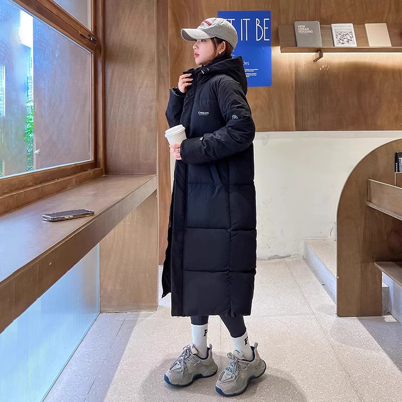 TIMEPURE 여성 롱면패딩 점퍼 겨울 중장기장 후드 면 패딩자켓 오버핏 따뜻한 보온 아우터 슬림핏 체형커버 롱코트 스타일 데일리룩 캐주얼룩 필수템 43,990원