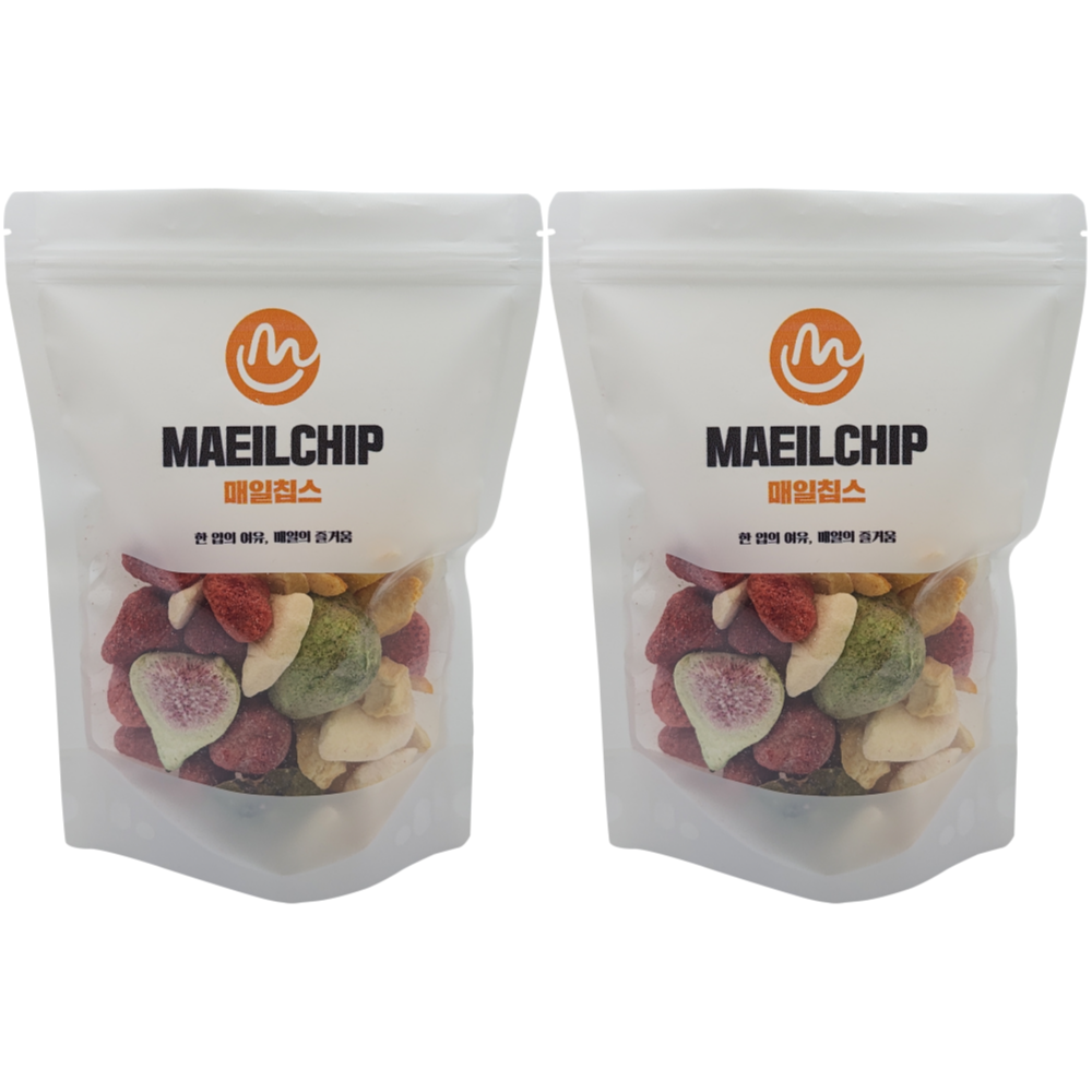 매일칩스 딸기 복숭아 파인애플 사과 무화과 5종 믹스 동결 건조 과일, 2개, 90g 12,690원