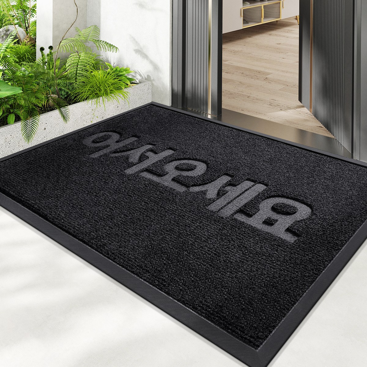 얄리샵 어서오세요 현관매트, 1개, 차콜 23,900원