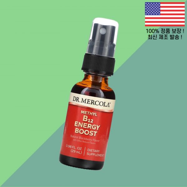 닥터 머콜라 메틸코발라민 비타민B12 비타민비12 비타민B군 에너지 부스터 내추럴 블랙베리 0.98온스 29ml Dr. Mercola Methyl B12 Energy Boost 47,400원