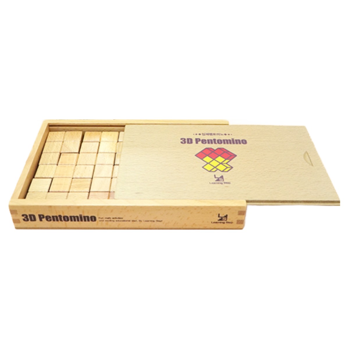 러닝스텝 원목 입체 펜토미노 딜럭스 (미니북 포함), 1개 14,900원