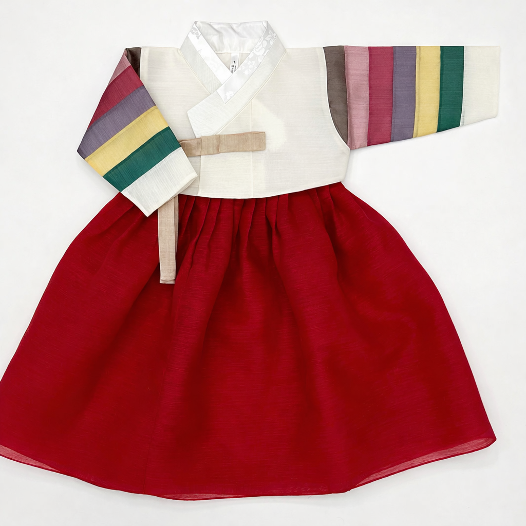 여아한복 색동저고리 빨강치마 색동한복 (1호-10호) 어린이 돌잔치 유아 아기 설빔 96,000원