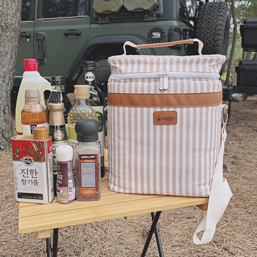 콜리타스 캠핑 양념 통 조미료통 소스 가방 조리 도구 척 박스 감성 캠핑용 키친툴 대형, 1개 36,000원