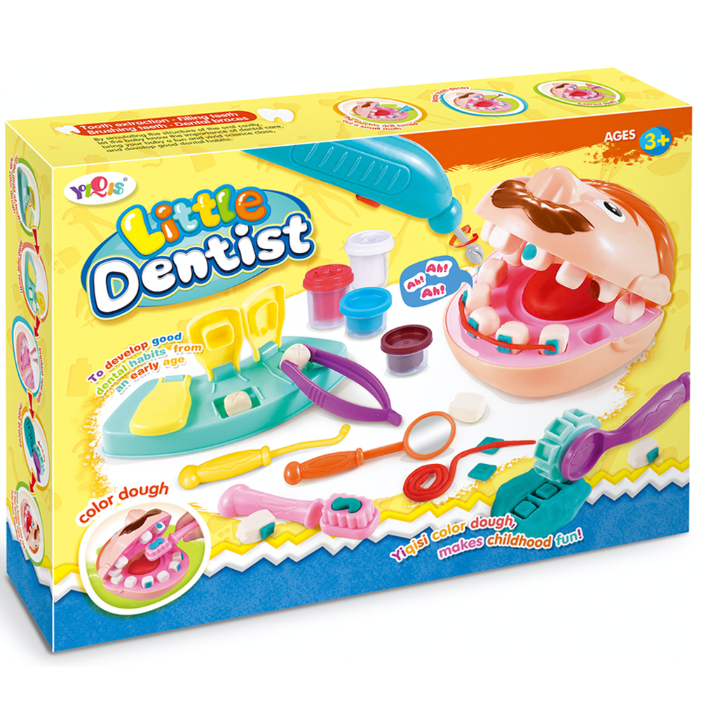 YIQIS 하늘썬별 리틀 치과의사 잡스쿨 도우 점토놀이, 혼합 색상, 1kg, 1개 12,500원