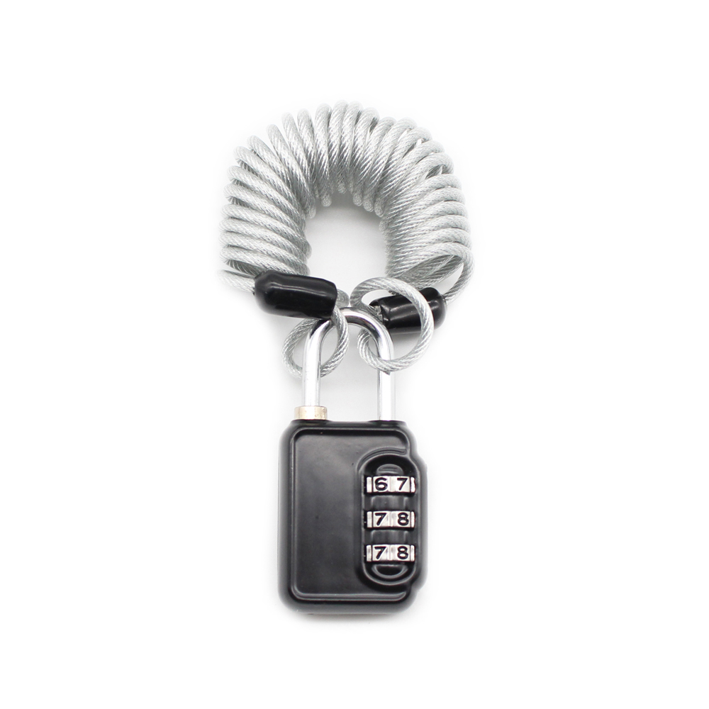 트래블큐브 스테인레스 코팅 코일케이블 1m + 3다이얼 자물쇠 블랙 세트 7,590원