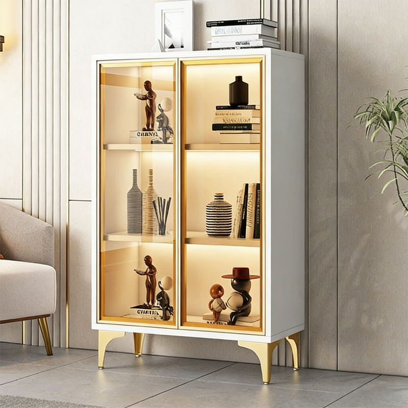 강화유리장식장  단 유리 장식장 피규어 진열장 거실장 3단 60X35X116cm 169,400원