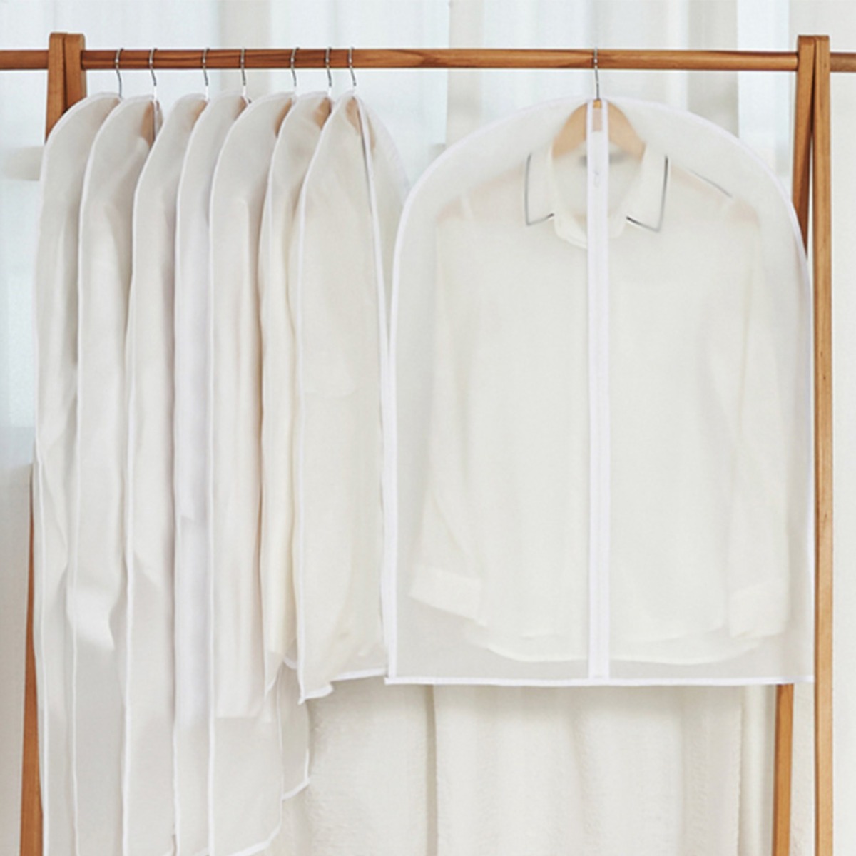 [5+5] 하나스토어 프리미엄 지퍼형 반투명 옷커버 방수 옷 행거 보관 먼지차단 의류커버, 1개, 10개입 9,900원