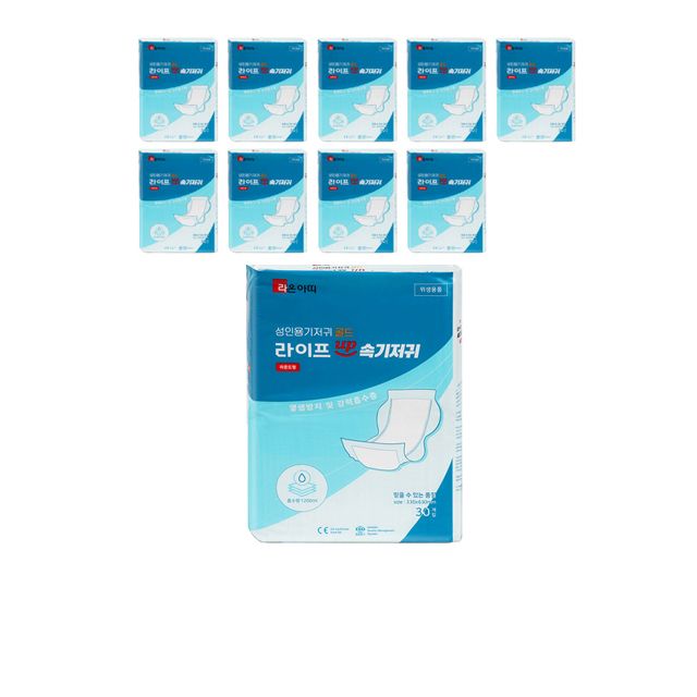 야간에 사용하기 좋은 성인 라운드형 속기저귀 300매, 1개, 300개입, 현재가 229,320원