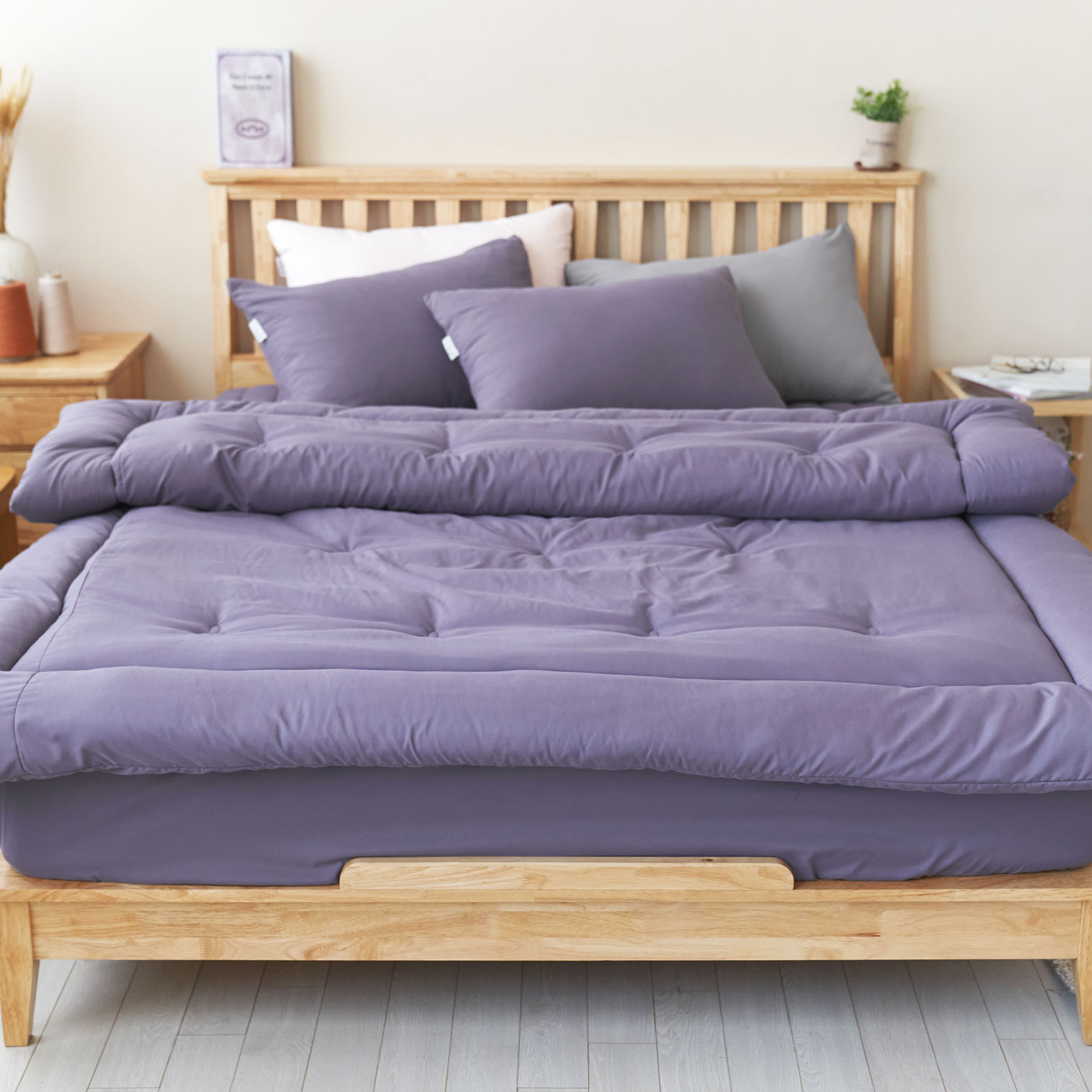 류금숙 모던 호텔 차렵이불+베개커버+누비 매트리스커버+침대패드 세트 114,170원