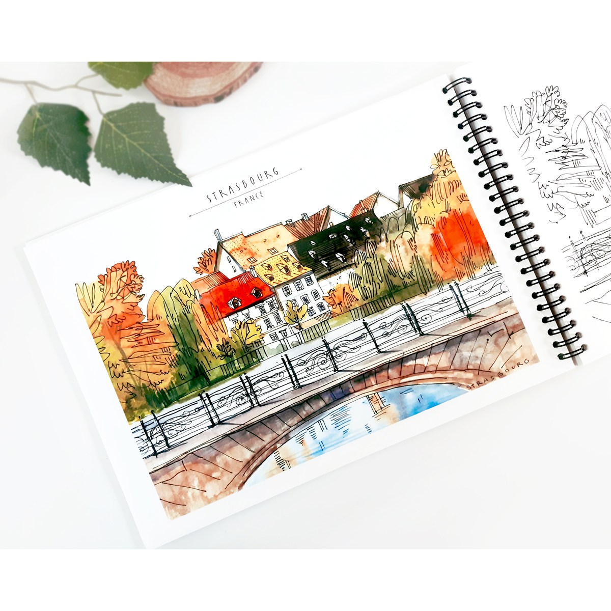 여행풍경 컬러링북 펜드로잉 어반스케치2, 수채화 어른색칠공부 취미미술 14,800원