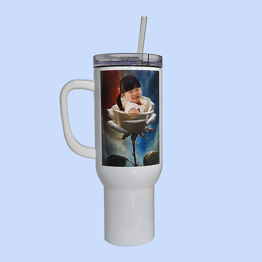 텀블러 주문제작 포토 커스텀 대용량 스텐텀블러, 1개, 1180ml, 화이트 24,500원