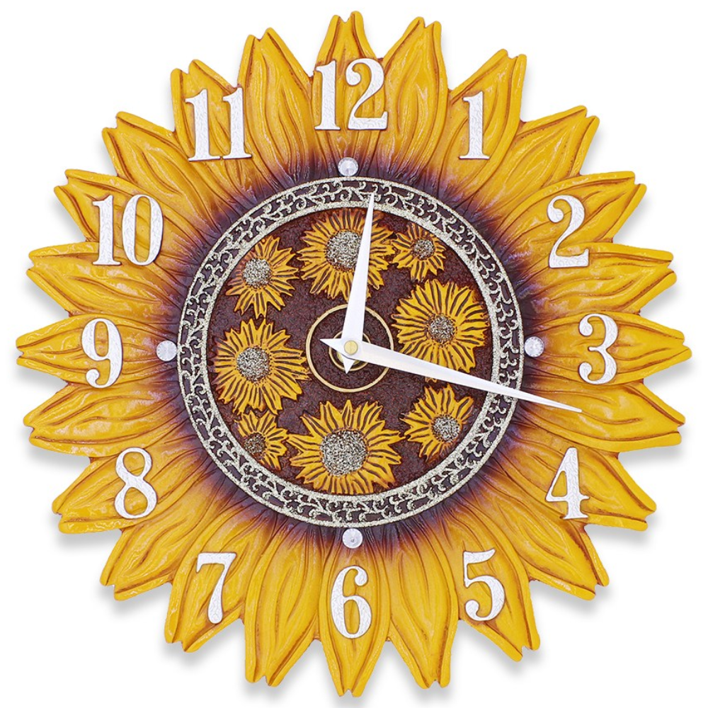 골드디자인 부자되는 엔틱 해바라기 무소음 인테리어 벽시계, CL A01 (중) 65,500원