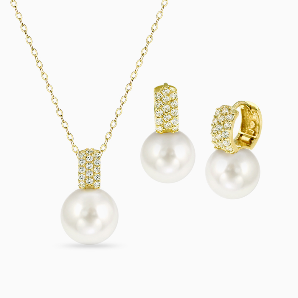 에버링 18K 한마음 진주 3종 세트 그레이스펄 10mm(금+금+금)_SPHL8722 Gold Earrings & Necklace Pearl Gift 1,820,000원