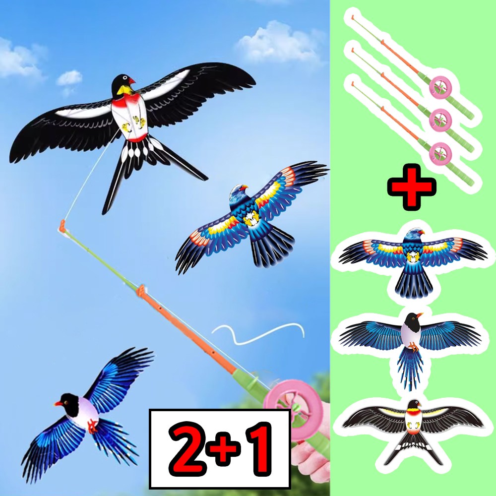 2+1 바니엘 낚시대 연날리기 3종세트 까치 독수리 제비 6,850원