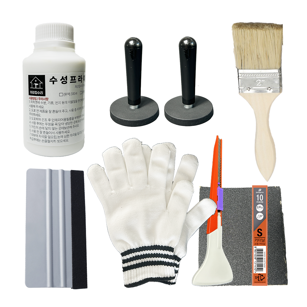 최강집수리 인테리어필름시공도구 8종세트 필름 시공칼 헤라 입문자 전문가용 시트지 작업도구 23,000원