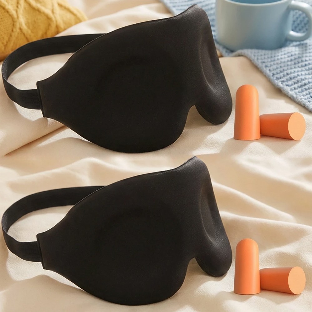 카로히포 눈이 편한 3D 암막 수면안대 귀마개 포함 2개 6,700원