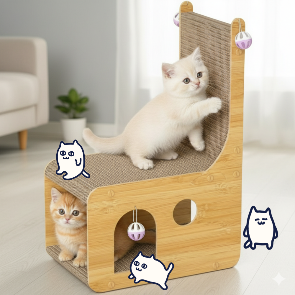 드리피 고양이 숨숨집 L자 스크래쳐 결합형, 1개, 혼합색상 19,800원