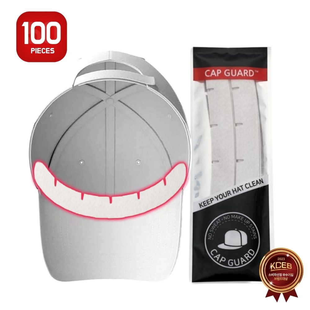 [클린햇] 캡가드 화이트 골프모자 땀 흡수 패드 화장품 얼룩 변색 오염 방지 라이너, 화이트, 10세트 42,800원