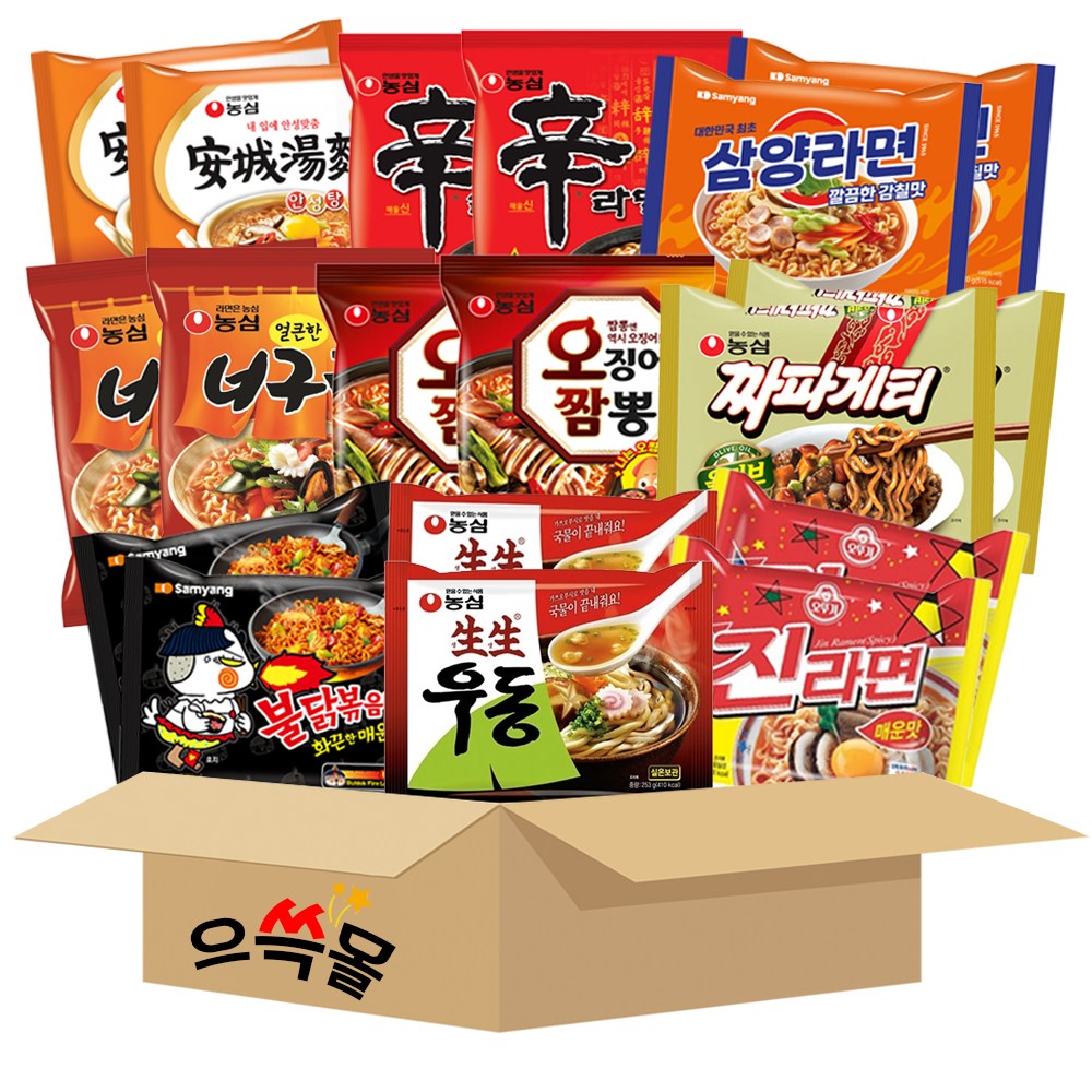 농심 삼양 오뚜기 봉지라면 세트 9종18개, 1세트 24,900원