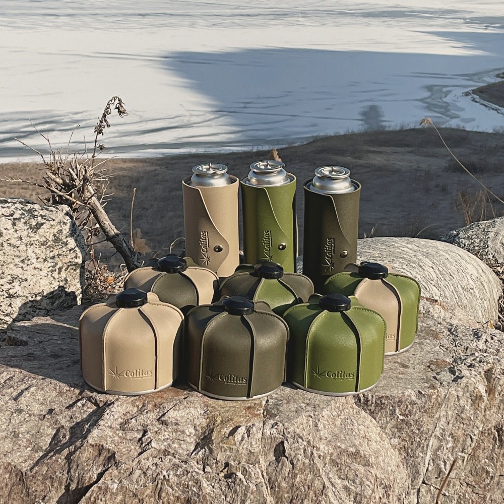 콜리타스 이소가스워머 부탄가스 워머 커버 캠핑 감성 미니멀 가죽 가스 케이스 230g, 카키올리브, 1개 7,800원