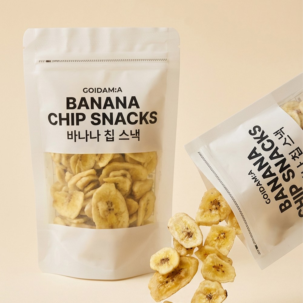 고이담아 건조 구운 바나나칩, 1개, 100g 7,500원