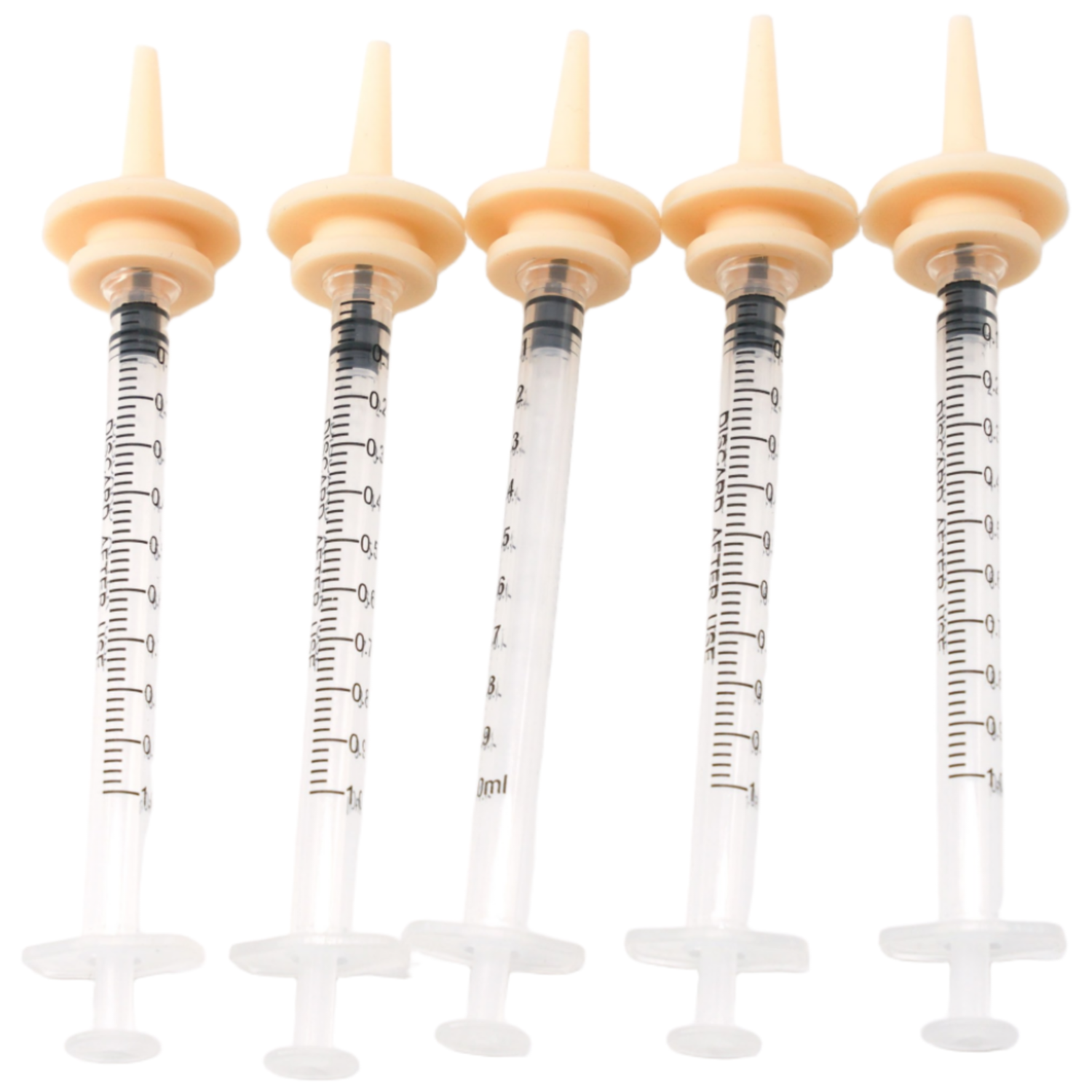 [반려동물 급여기] 레픽 소프트 피딩 주사기 1ml 5개세트 - 실리콘 노즐, 강아지 고양이 크레스티드게코 급여기, 5개, 투명 5,000원