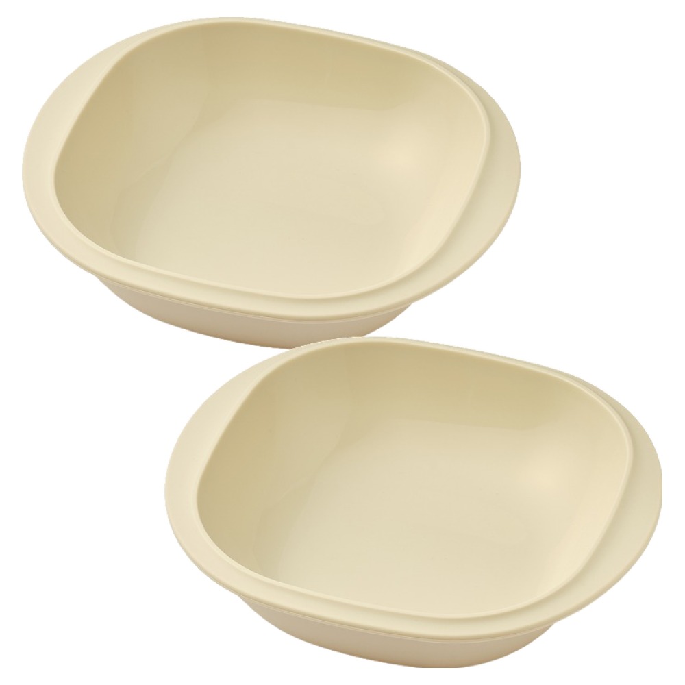 실리팟 실리콘 사각 플레이트 접시 193 x 173 x 40 mm, 바닐라크림, 2개, 단품 18,400원