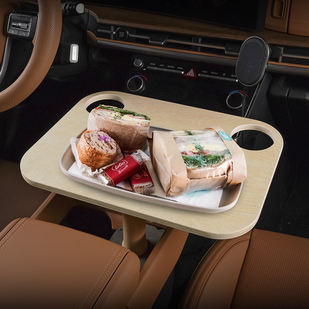 크레이지몬스터 디올뉴 싼타페 MX5 다된다 차량용 우드 테이블, 1개 48,000원