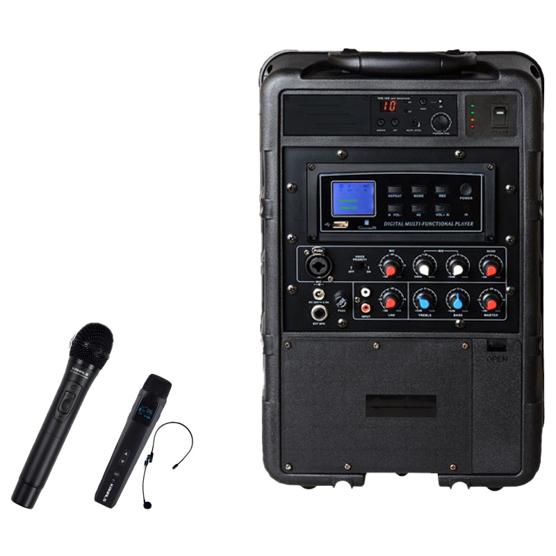 카날스 충전식 블루투스 무선 앰프 405 x 280 x 225 mm 250W 900MHz 2Ch + 다기능 무선 마이크 + 핸드형 + 휴대용 숄더형 가방 세트, AL-786 743,820원