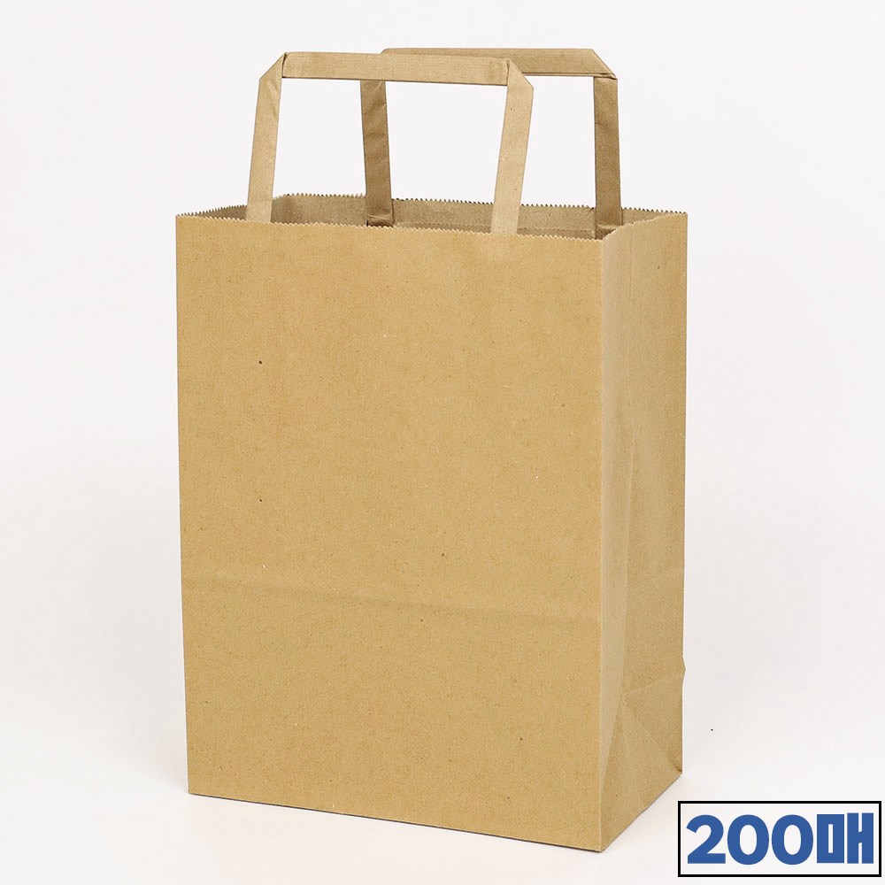 세모쇼핑백 크라프트 무지 쇼핑백 플랫끈 종이쇼핑백 종이백, 200매 35,900원