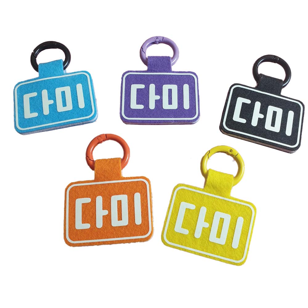 야광 글씨 펠트 네임택 사각형 반려동물 이름표 맞춤 제작 5,000원