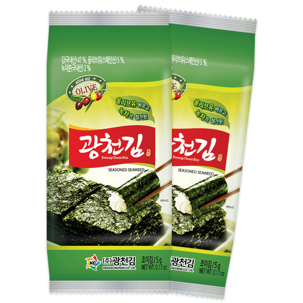 광천김 올리브 녹차 도시락김, 5g, 72개 23,490원