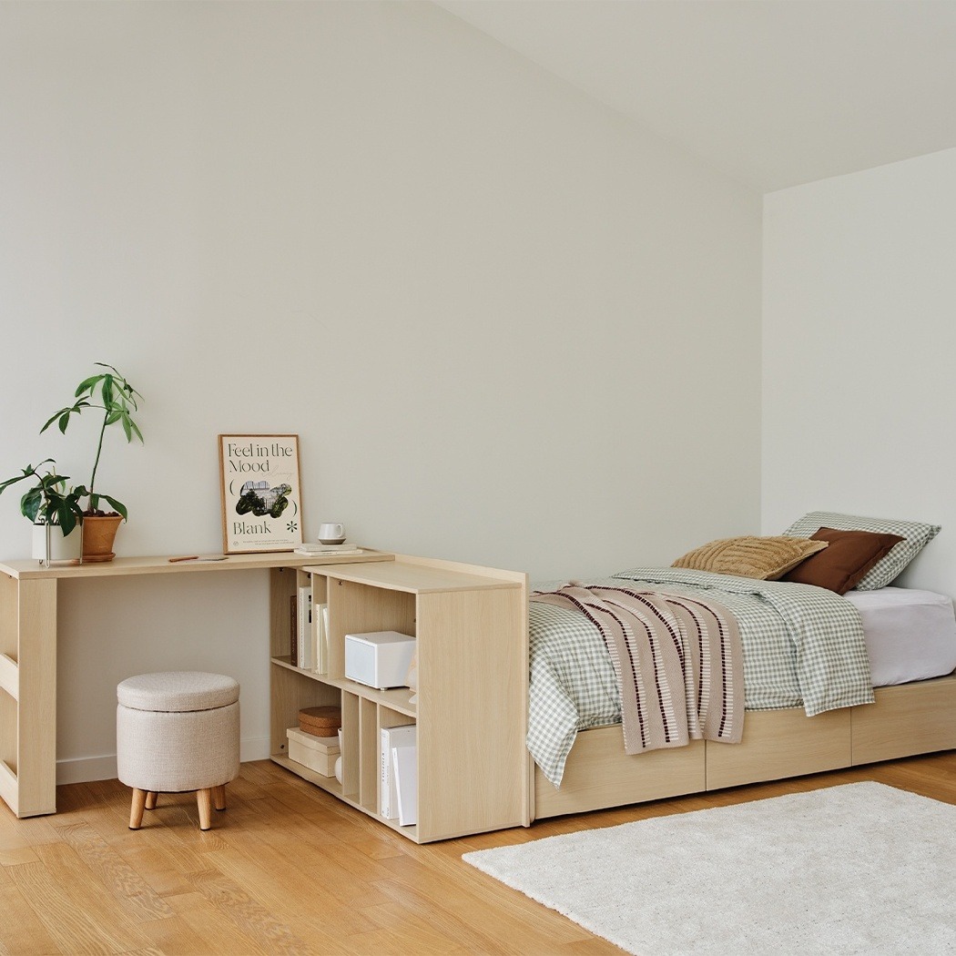 한샘 아임빅 수납침대SS 와이드책상형+노뜨컴포트 933,860원