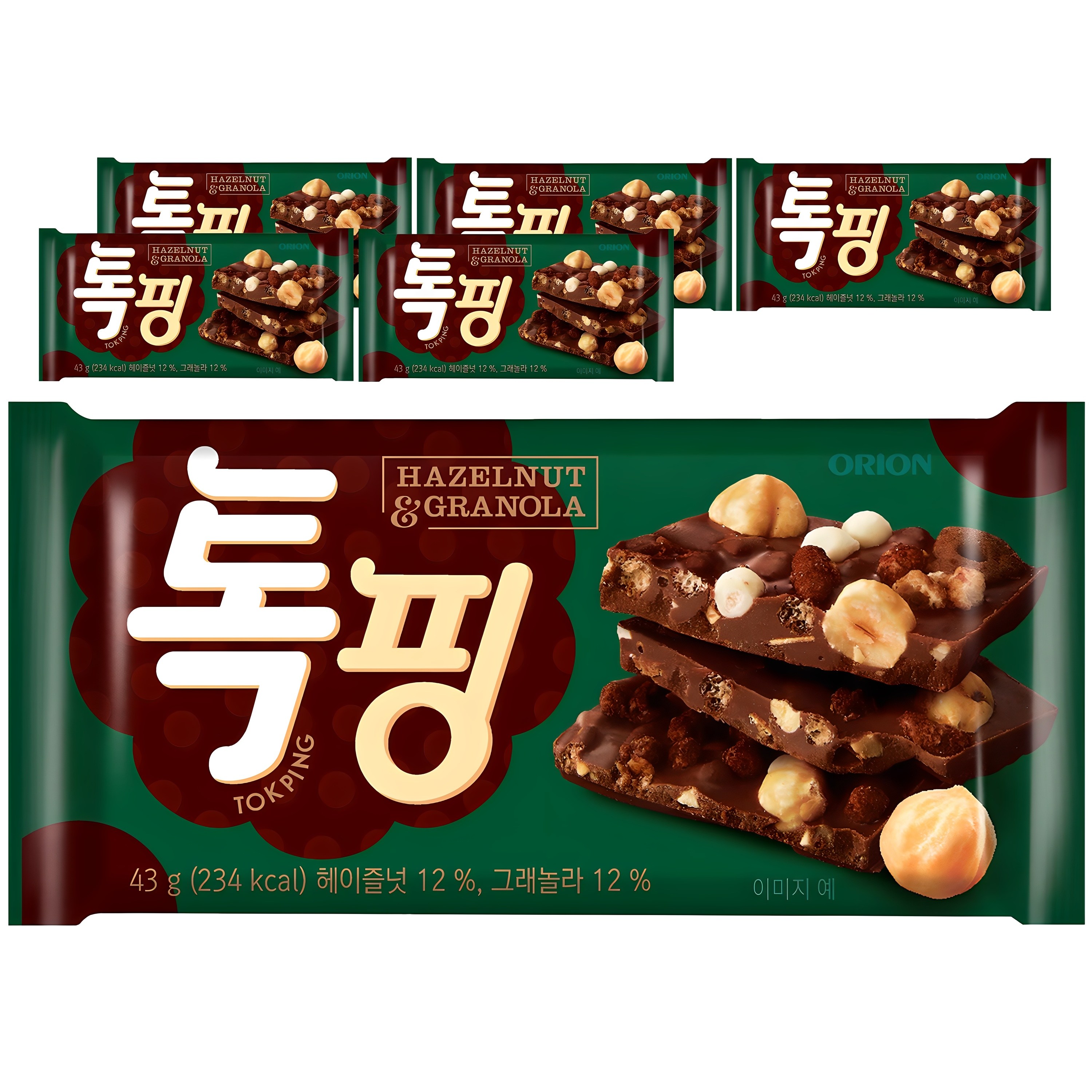 오리온 톡핑 헤이즐넛 앤 그래놀라 6,900원