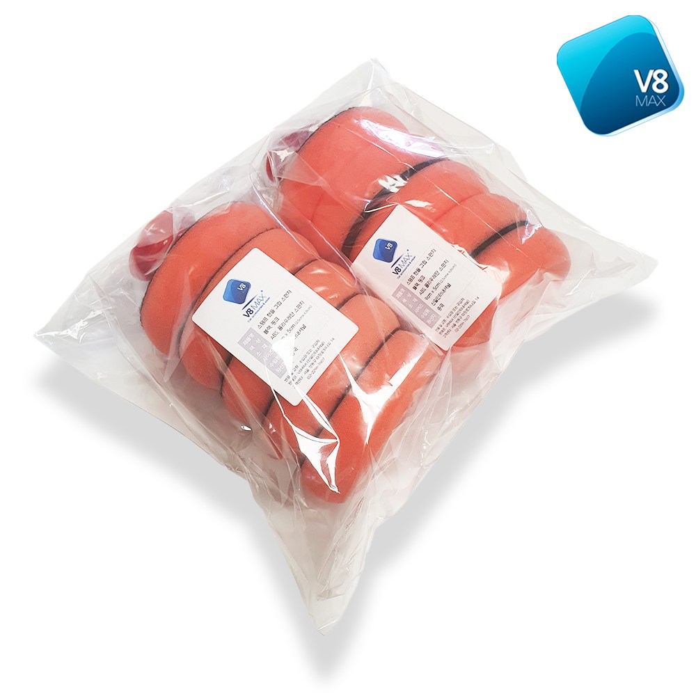 차량용 세차 스펀지 광택 유막제거 버핑 어플 5개 1세트 브이팔맥스 V8MAX 7,600원