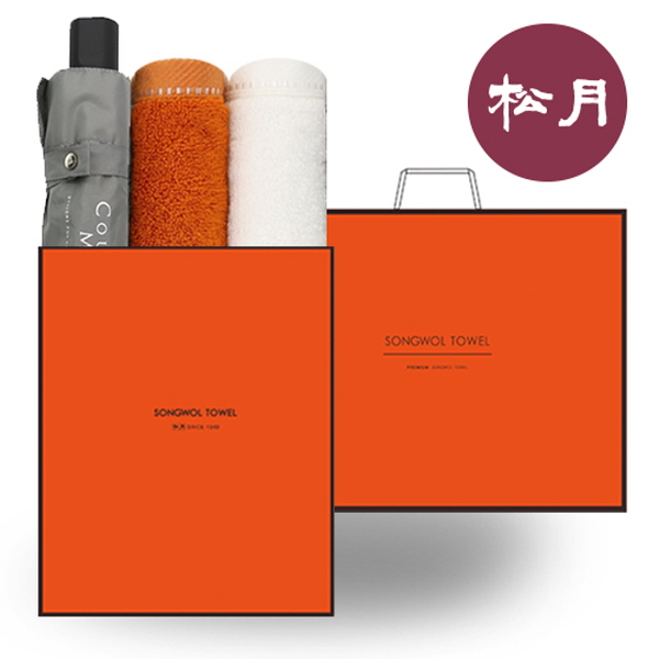 송월 프리미엄 O.G 우산&타올 3매 세트4 (CM3단폰지1P+SW보네르 뱀부200G 2P) 24,900원