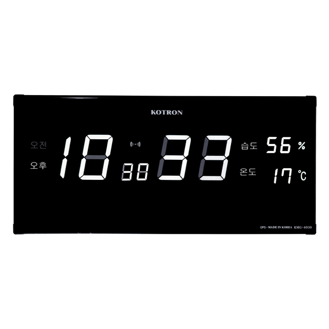 코트론 KMG-4050 온도 습도계 GPS 위성 전파수신 자동 벽시계, 화이트+그린 145,000원
