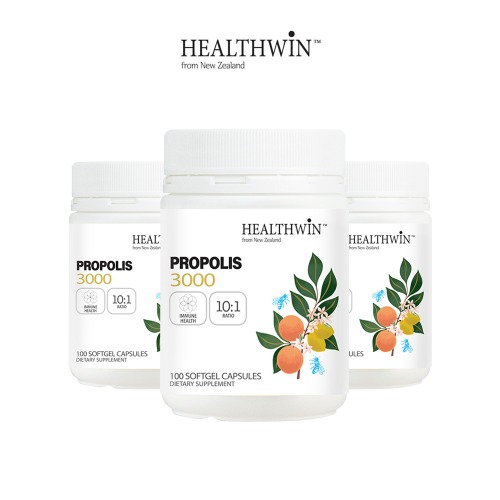 HEALTHWIN 뉴질랜드 정품 헬스윈 뉴질랜드 프로폴리스 3000mg 100caps 3개세트, 100정, 3개 55,760원