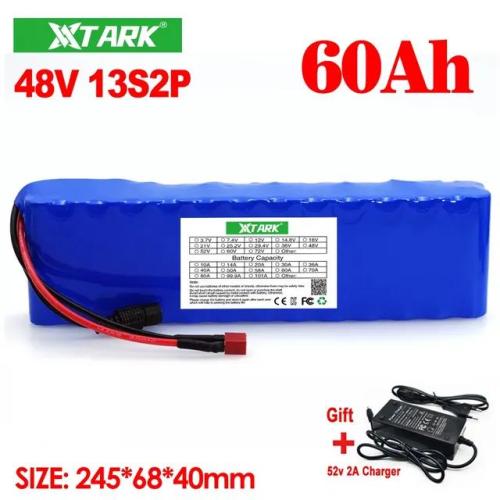 전기 자전거 배터리 팩 18650 리튬 이온 배터리 자전거 오토바이 변환 키트 전기 스쿠터 BMS 및 충전기 13S2P 1000W 48V 60Ah 84,040원