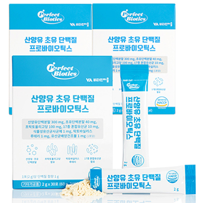 비타민마을 퍼펙트바이오틱스 산양유 초유 단백질 프로바이오틱스 30p, 60g, 3개 28,900원