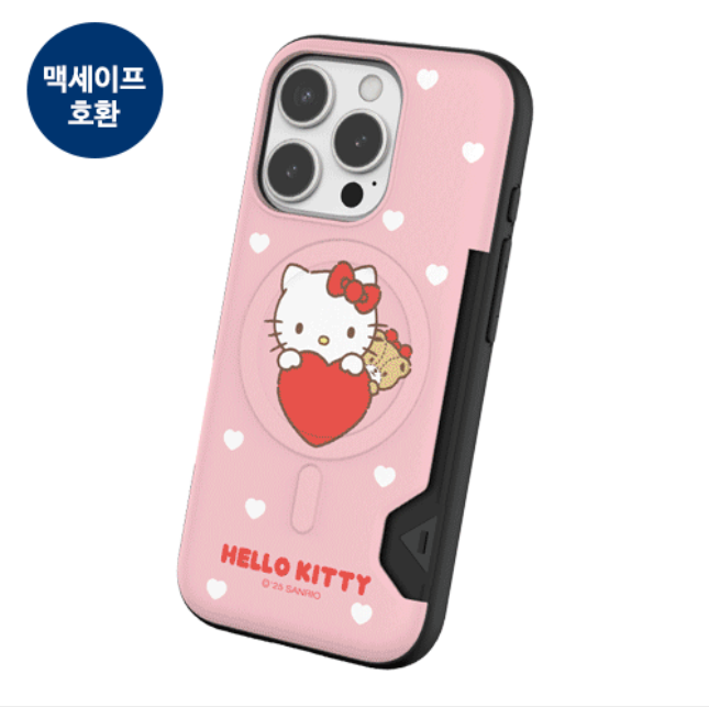 갤럭시 S25 울트라 키티 산리오 캐릭터즈 하트투게더 투카드 마그네틱 범퍼케이스 맥세이프 호환 23,700원