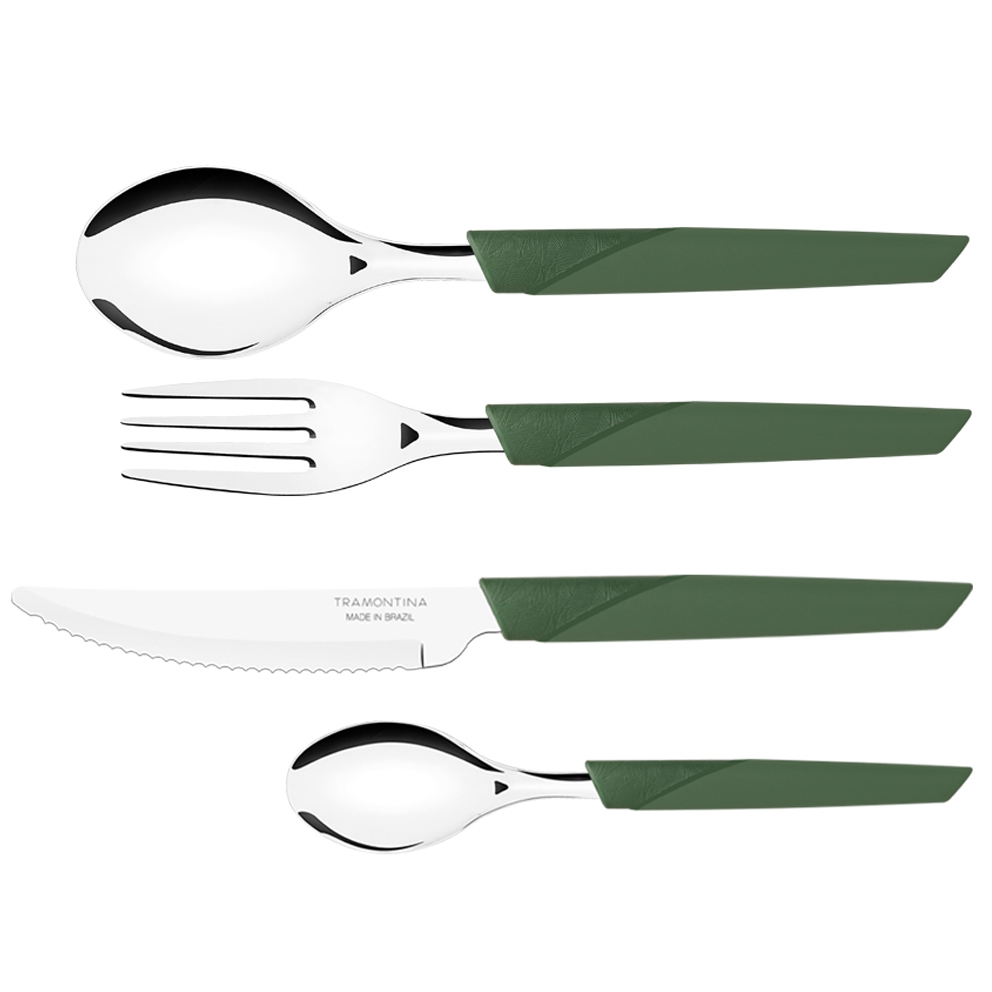 트라몬티나 리프 컬렉션 양식기 커트러리 1인용 세트, 혼합색상, 스푼 + 포크 + 나이프 + 티스푼 7,670원