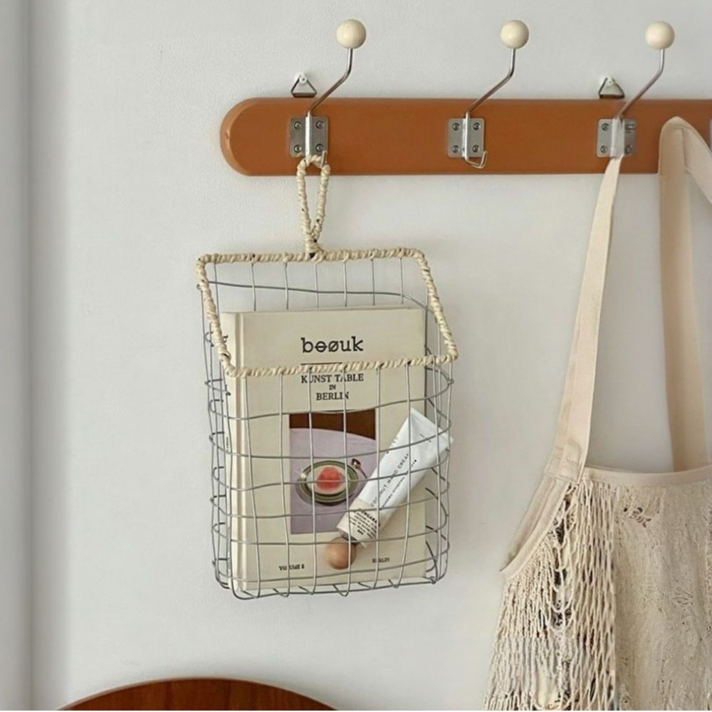 도르리 지끈와이어 바스켓 걸이형 철제 과일바구니 약통 속옷 화장품 정리함 소형 + 대형, 소형+대형, 1세트 26,900원