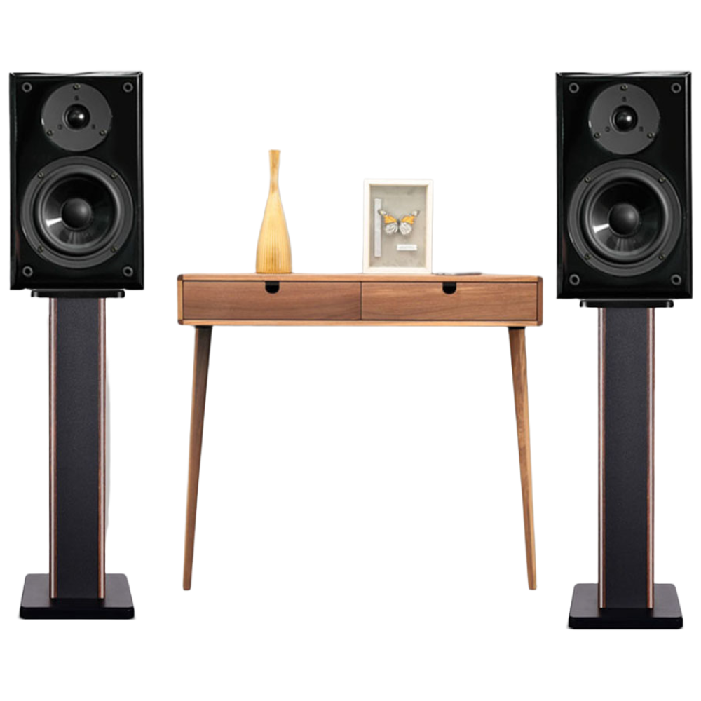 프리미엄 우드 스피커 스탠드 우퍼 받침대 거치대, 블랙 53,500원