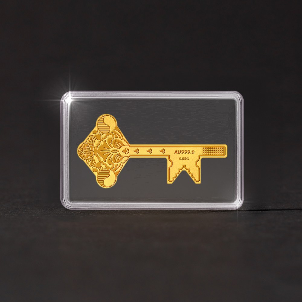 [골드팡]  24k 행운의 황금열쇠 골드바 0.05g (당일출발) 순금코인금거래소 선물포장 저중량금테크 미니콩알 금덩어리 소원행운 황금쌀 개업 기념일 기념주화 36,900원