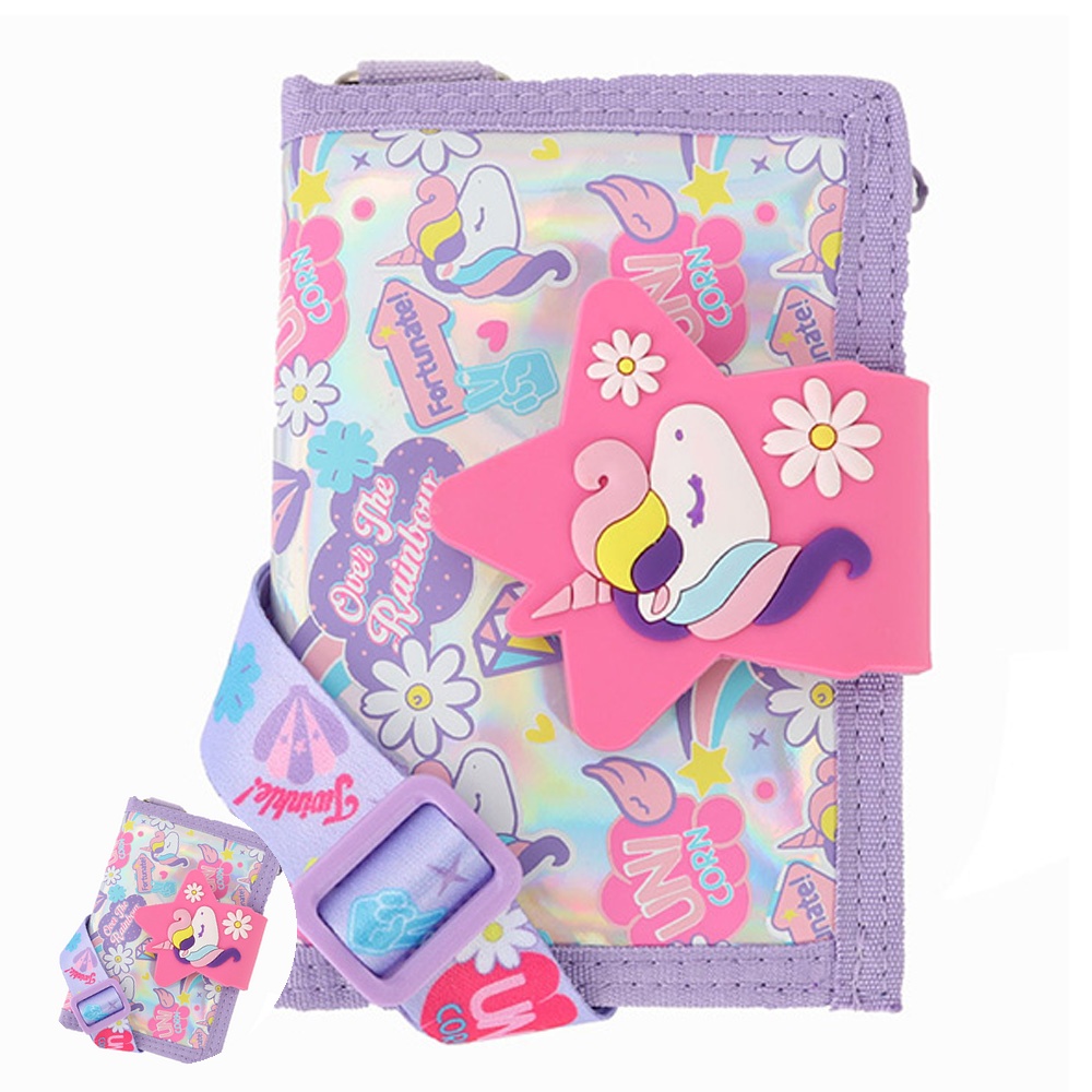[구마누] 여자초등지갑 초등학생카드지갑 아동지갑 학생지갑 유니콘 트윙클 목걸이지갑 캐릭터 편리한 예쁜지갑, 현재가 17,500원